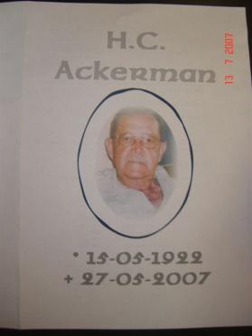 ACKERMAN-Hermanus-Christoffel-1922-2007-M