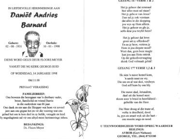 BARNARD-Daniël-Andries-1931-1998-M