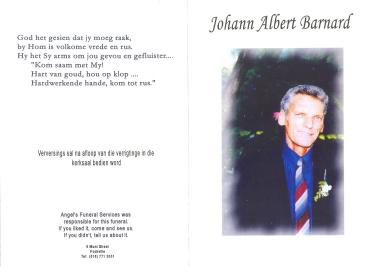 BARNARD-Johann-Albert-1944-2005-M