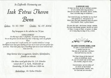 BENN-Izak-Petrus-Theron-1931-2006-M