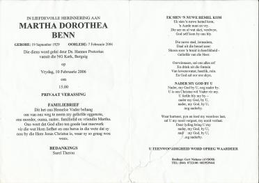 BENN-Martha-Dorothea-nee-Tulleken-1929-2006-F