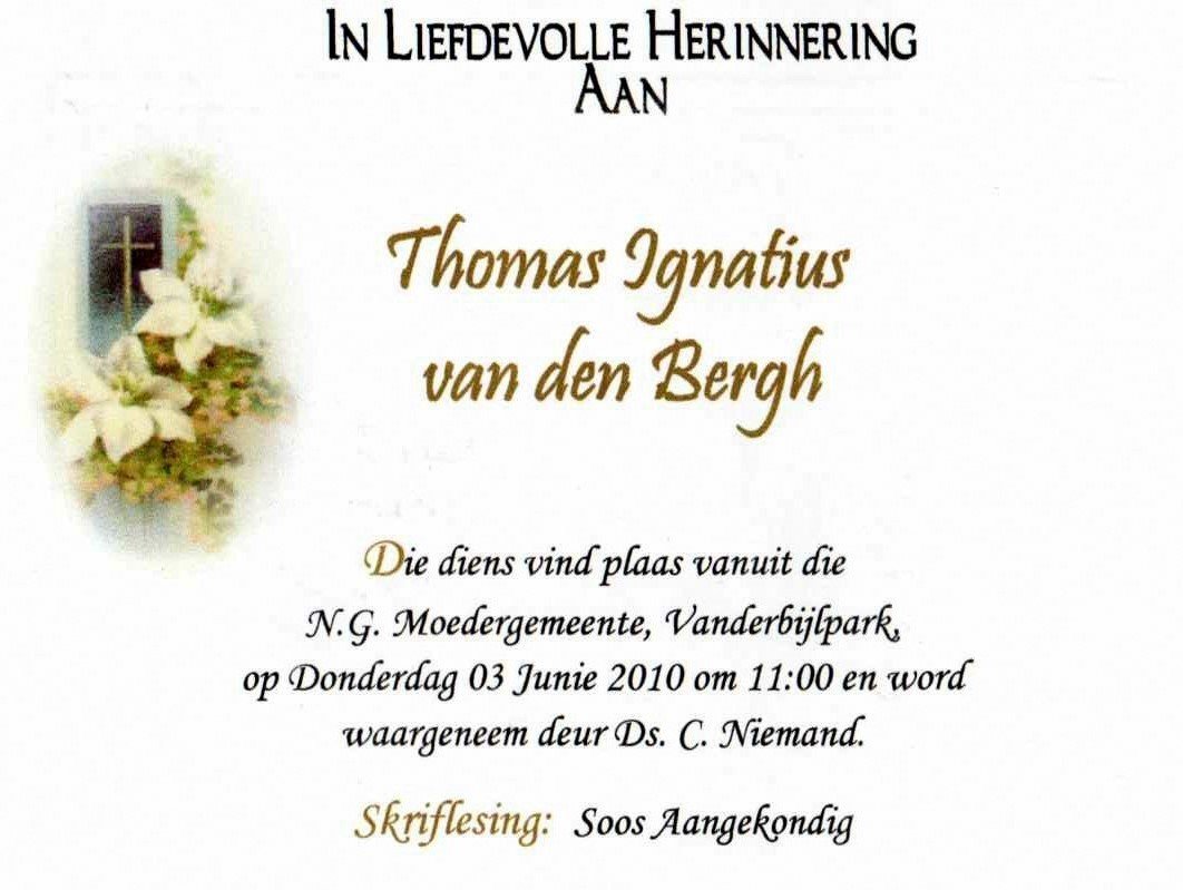 BERGH-VAN-DEN-Thomas-Ignatius-1931-2010-M_98
