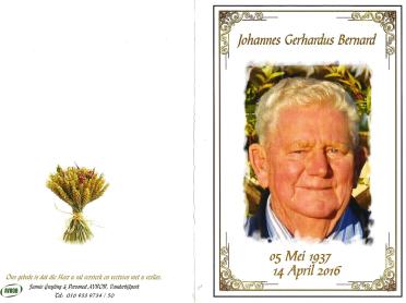 BERNARD-Johannes-Gerhardus-1937-2016-M