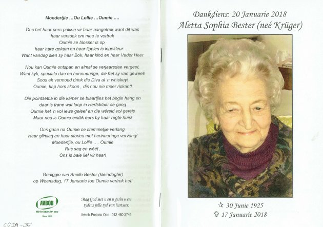 BESTER-Aletta-Sophia-Nn-Lettie-nee-Krüger-1925-2018-F-1