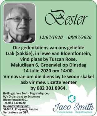 BESTER-Izak-Nn-Sakkie-1940-2020-M_1