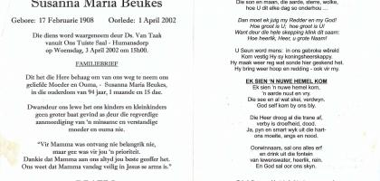 BEUKES-Susanna-Maria-Nn-Susanna-1908-2002-F