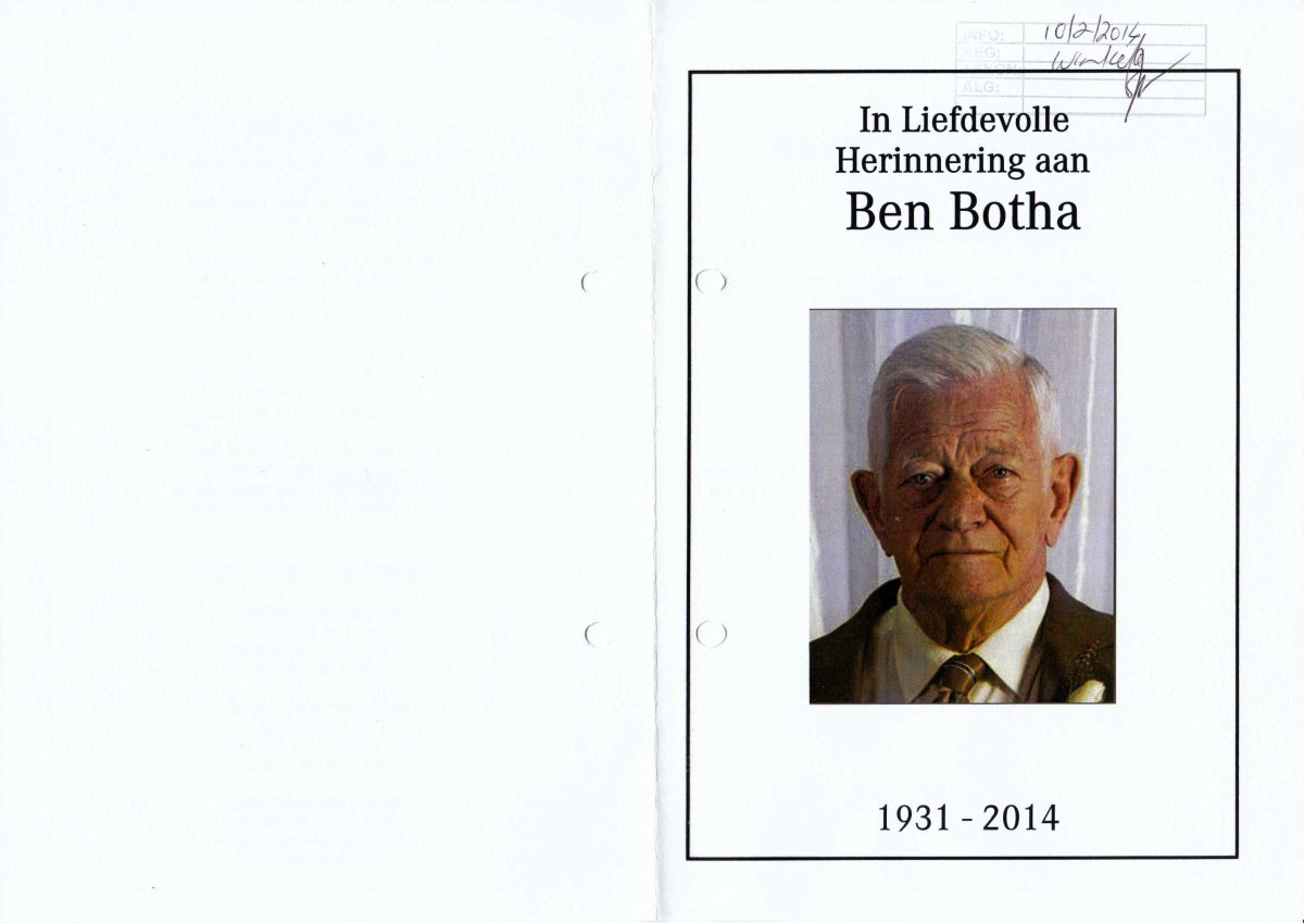 BOTHA-Benjamin-Stephanus-Nn-Ben-1931-2014-M_1