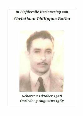 BOTHA-Christiaan-Philippus-1928-1967-M