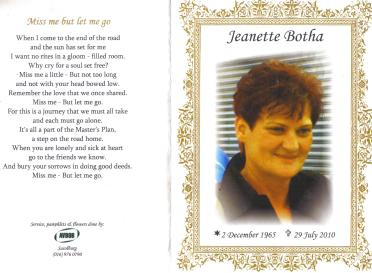 BOTHA-Jeanette-1965-2010-F