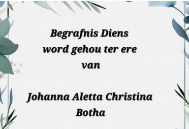 BOTHA-Johanna-Aletta-Christina-Nn-Joyce-Unk.Date-2026-F