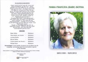 BOTHA-Maria-Francina-Nn-Baby-1924-2012-F