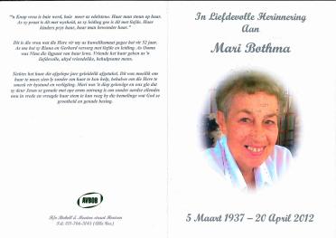 BOTHMA-Maria-Magdalena-Elizabeth-Nn-Marie-1937-2012-F