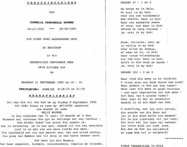BOUWER-Cornelia-Petronella-Nn-Nelie-nee-Pretorius-1922-1995-F
