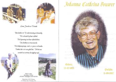 BOUWER-Johanna-Catharina-nee-Pretorius-1925-2007-F