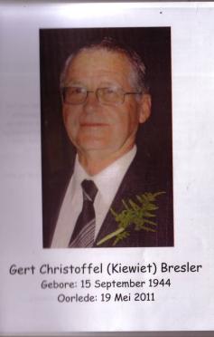 BRESLER-Gert-Christoffel-Nn-Kiewiet-1944-2011-M