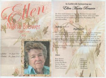 BRUWER-Ellen-Maria-nee-Els-1930-2012-F