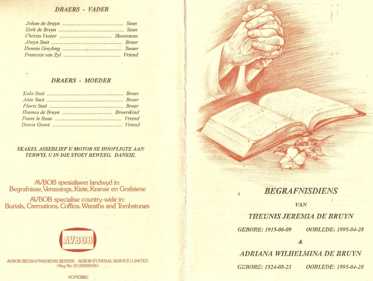 BRUYN-DE-Theunis-Jeremia-1915-1995-M---BRUYN-DE-Adriana-Wilhelmina-nee-Smit-1924-1995-F_1