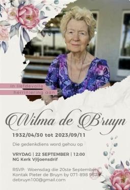 BRUYN-DE-Wilma-1932-2023-F