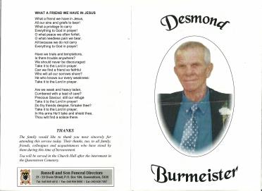 BURMEISTER-Desmond-Martin-Nn-Desmond-1948-2010-M