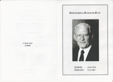 BUYS-Bernhardus-Rudolph-1922-2001-M_1