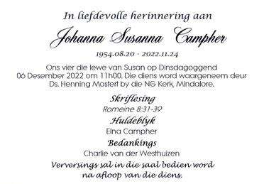 CAMPHER-Johanna-Susanna-Nn-San.Santie.Susan-1954-2022-F