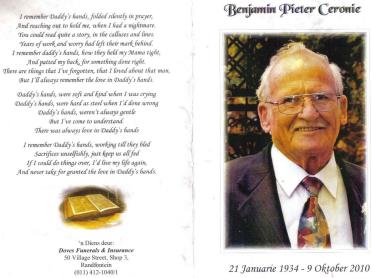 CERONIE-Benjamin-Pieter-1934-2010-M