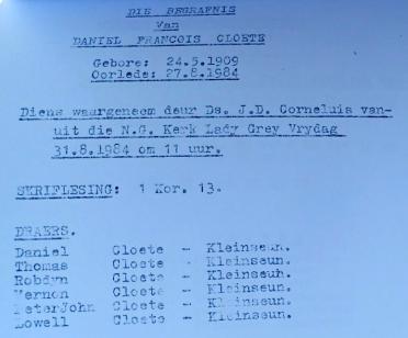 CLOETE-Daniel-Francois-1909-1984-M