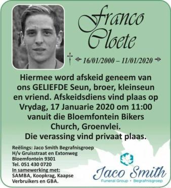 CLOETE-Franco-2000-2020-M