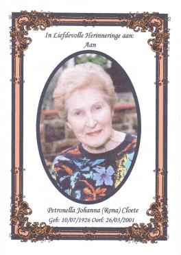 CLOETE-Petronella-Johanna-Nn-Rona-1926-2001-F