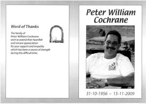 COCHRANE-Peter-William-1956-2009-M