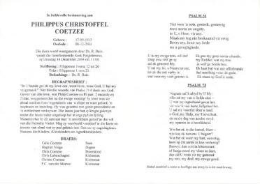 COETZEE-Philippus-Christoffel-1915-2004-M