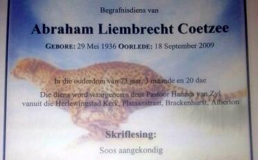 COETZEE-Abraham-Liembrecht-1936-2009-M_98