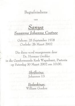 COETZEE-Susanna-Johanna-Nn-Sanya-1978-2002-F