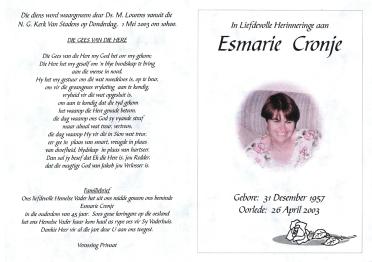 CRONJE-Esmarie-1957-2003-F