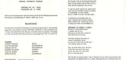CRONJE-Wessel-Cornelis-1923-1994-M