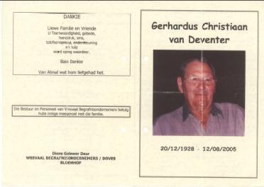 DEVENTER-VAN-Gerhardus-Christiaan-1928-2005-M