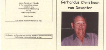 DEVENTER-VAN-Gerhardus-Christiaan-1928-2005-M
