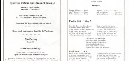 DREYER-Ignatius-Petrus-VanNiekerk-1916-2002-M