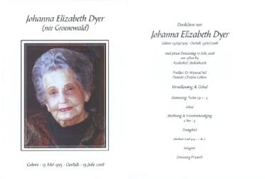 DYER-Johanna-Elizabeth-nee-Groenewald-1915-2008-F_1