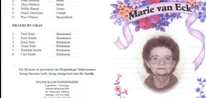 ECK-VAN-Maria-Magrieta-Hester-Isabella-Nn-Marie-1931-2006-F