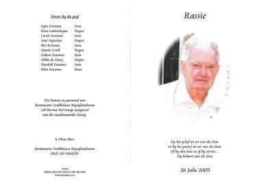 ERASMUS-Barend-Johannes-Nn-Rassie-1919-2005-M