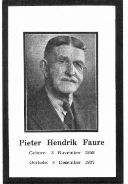 FAURE-Pieter-Hendrik-1858-1937-M