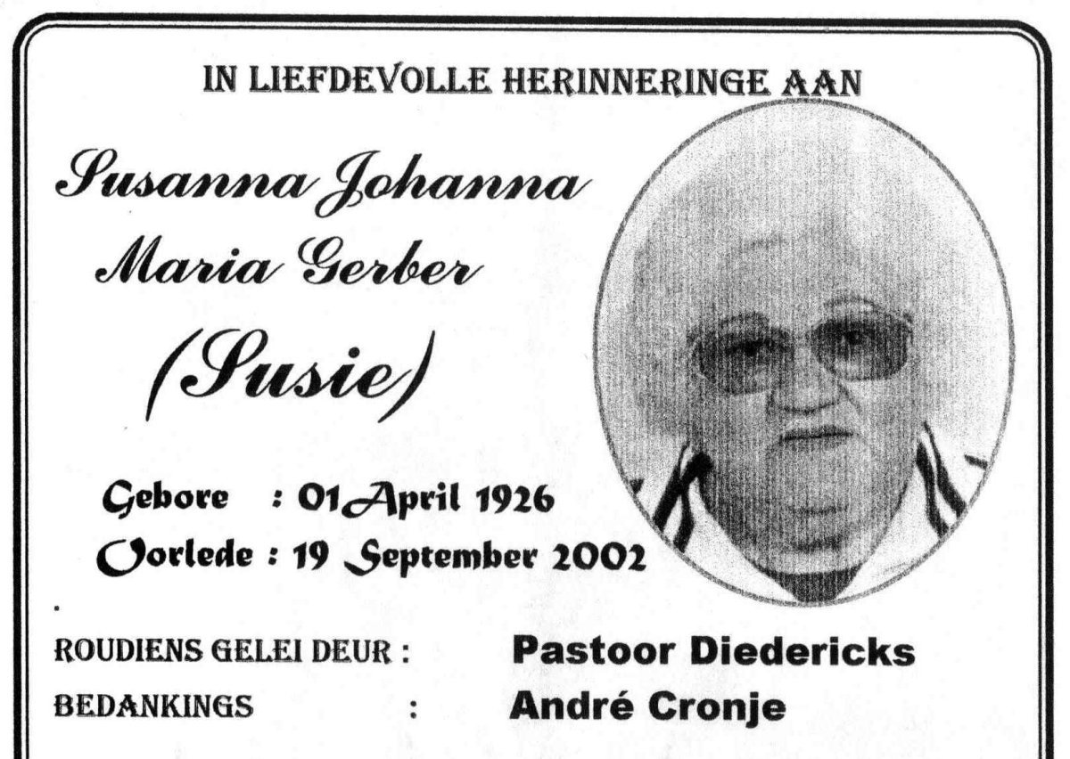 GERBER-Susanna-Johanna-Maria-nee-JanseVanRensburg-Nn-Susie-1926-2002-F_100