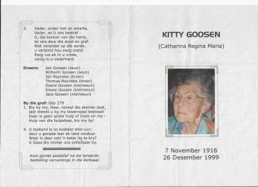 GOOSEN-Catharina-Regina-Maria-Nn-Kitty-nee-Reyneke-1916-1999-F