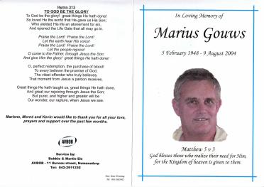 GOUWS-Marius-1948-2004-M