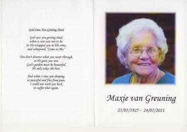 GREUNING-VAN-Maria-Magdalena-Nn-Maxie-nee-Lindeque-1925-2011-F