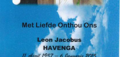 HAVENGA-Leon-Jacobus-Nn-Leon-1957-2015-M