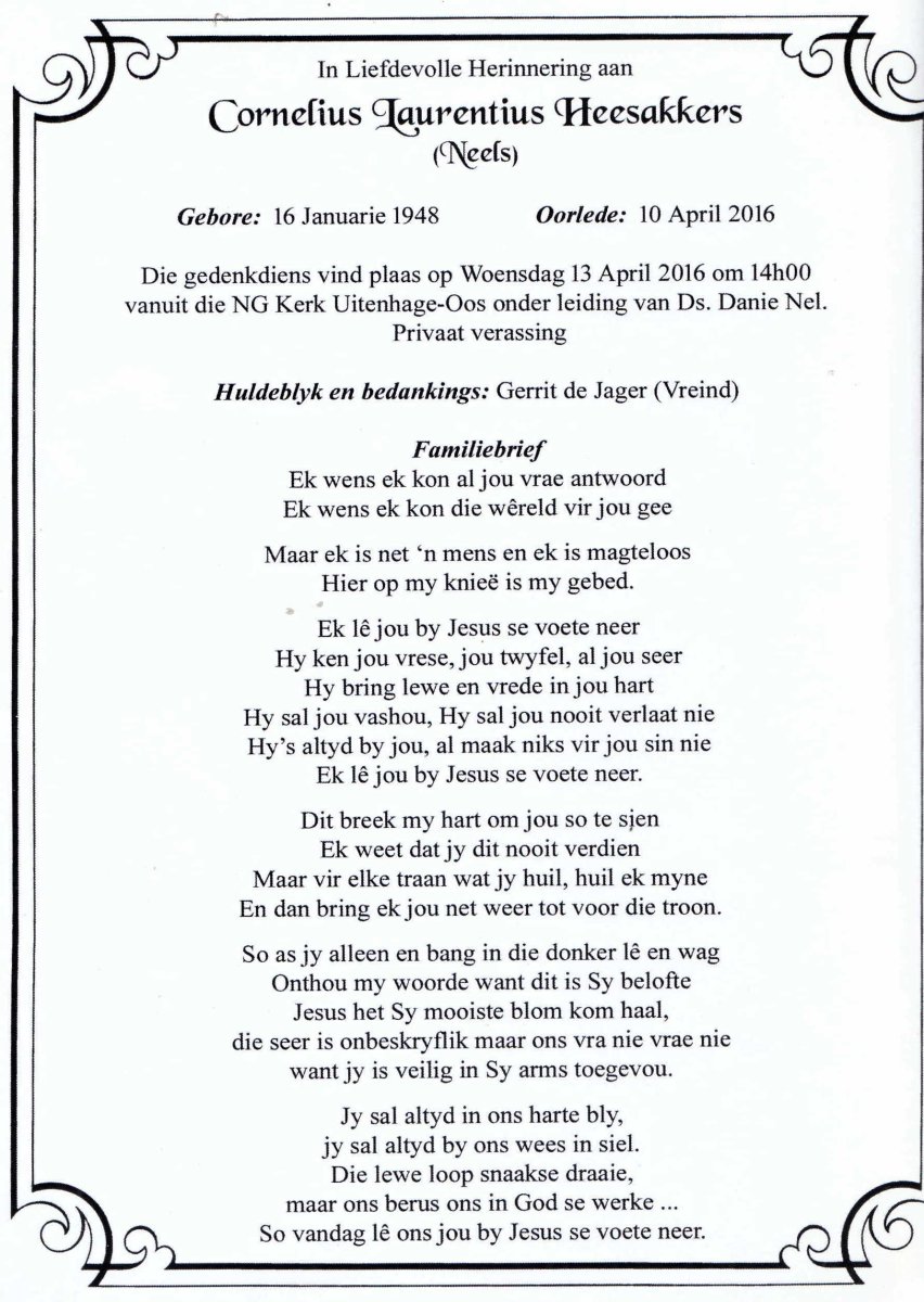 HEESAKKERS-Cornelius-Laurentius-Nn-Neels-1948-2016-M_2