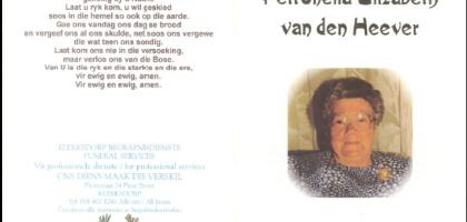 HEEVER-VAN-DEN-Petronella-Elizabeth-1921-2004-F