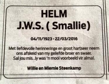 HELM-J-W-S-Nn-Smallie-1923-2016-M